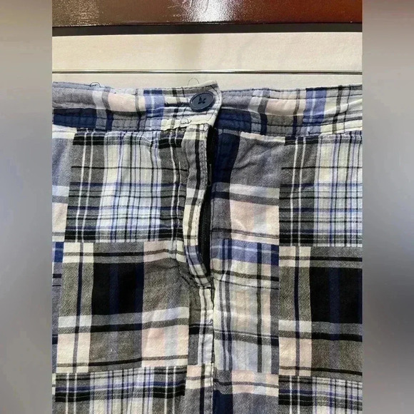 White Stag Blue and White Plaid Zip Front Skort Size 10 - Picture 4 of 9